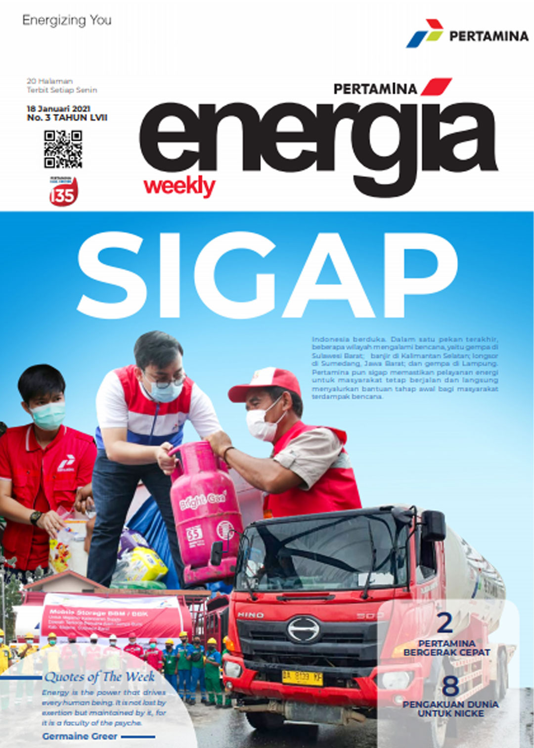 Energia Weekly 3rd Week of January 2021