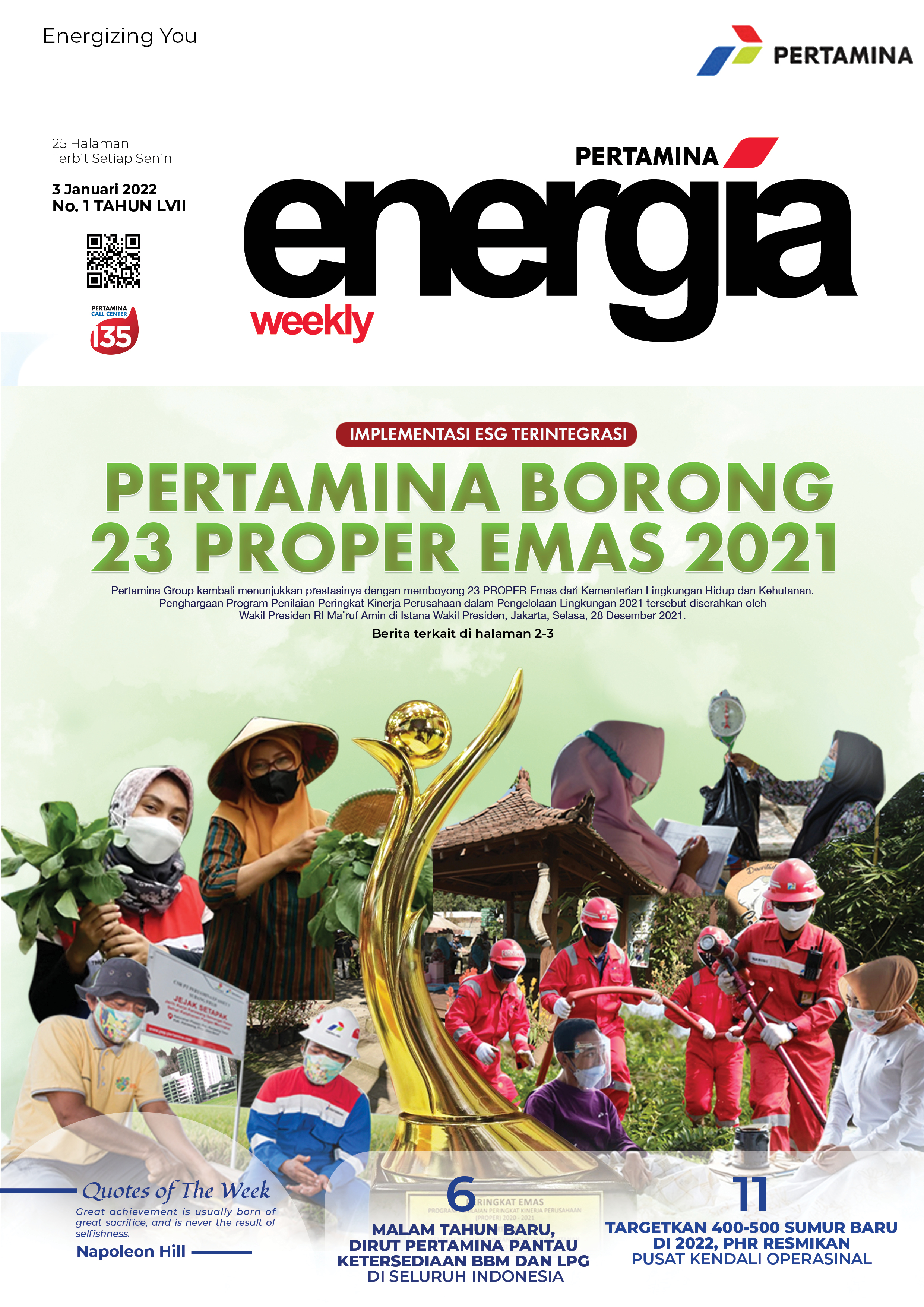 Energia Weekly 1st Week of January 2022