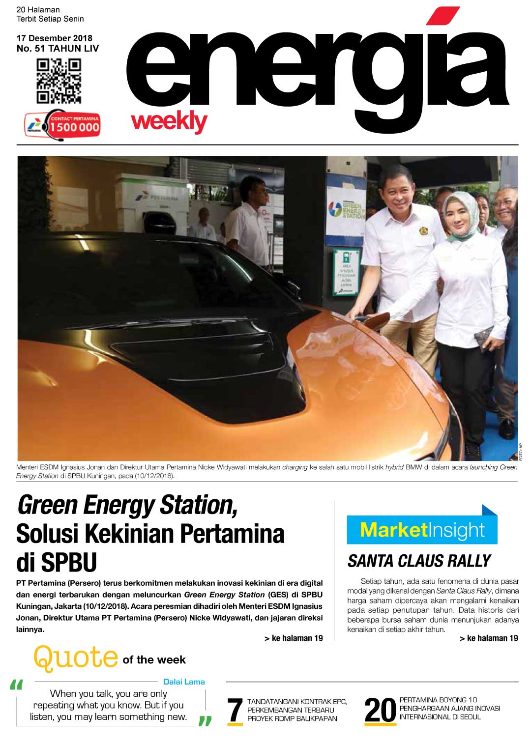 Energia Weekly 4th week of December 2018