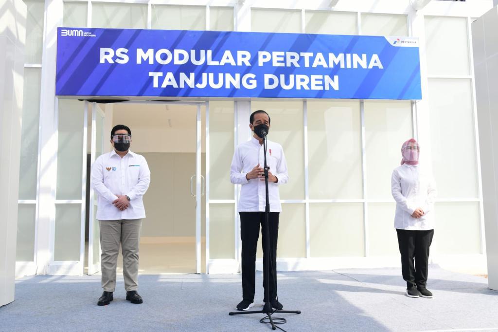Presiden Resmikan Rumah Sakit Modular Pertamina Tanjung Duren Pertamina